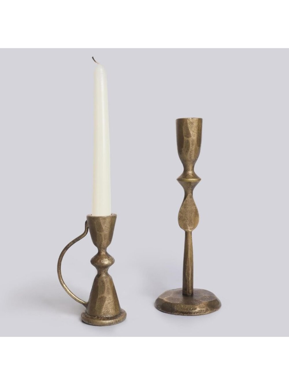 Vintage Antique Brass Candle Holders Set of 2 – Decorative Taper Candlesticks